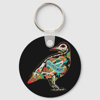 Porte-clés Plus de sucre Crâne corbeau Porte - clé