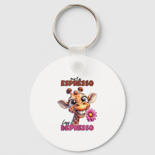 Porte-clés Plus espresso moins dépresso Spruch Kaffee Espress