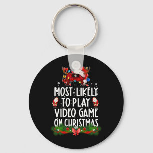 Porte-clés Plus susceptible de jouer aux jeux vidéo à Noël Xm