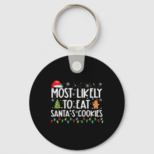 Porte-clés Plus susceptible de manger les cookies de Santa Am