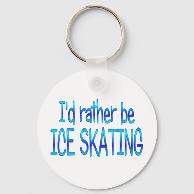 Porte-clés Plutôt faire du patinage sur glace (Recto)