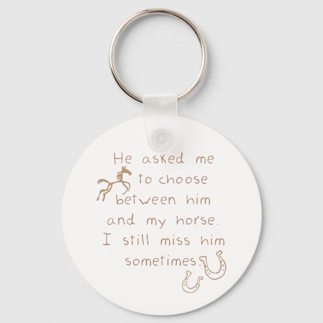 Porte-clés Plutôt Garder Le Cheval (Recto)