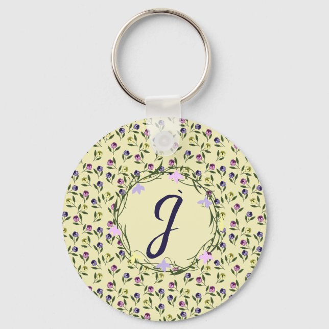 Porte-clés Plutôt rose et violet et jaune (Recto)
