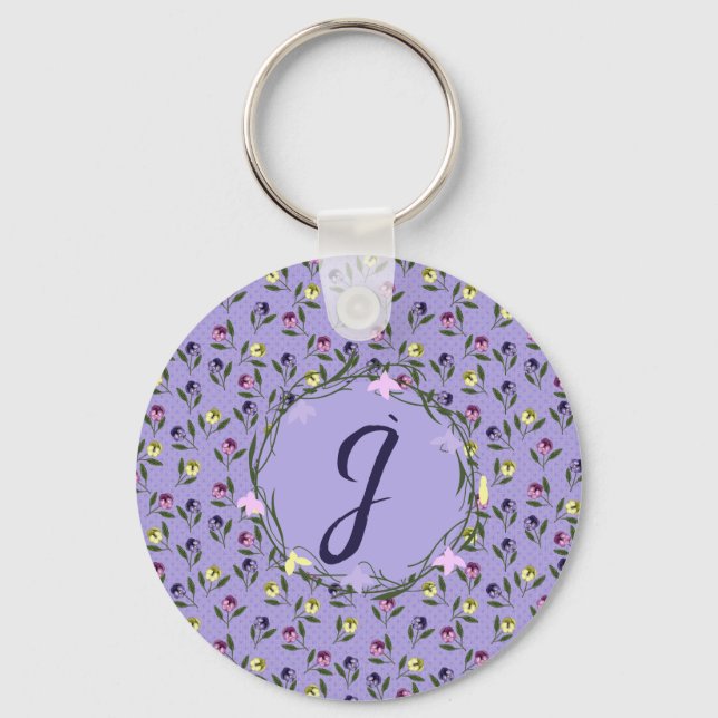 Porte-clés Plutôt rose et violet et jaune (Recto)