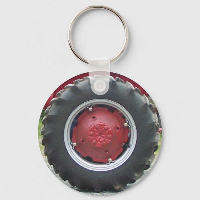Porte-clés Pneus tracteur rouge (Recto)