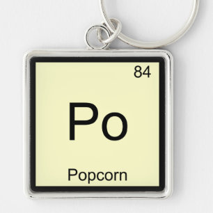 Porte-clés Po - Tee du symbole d'élément de chimie drôle de P