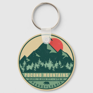 Porte-clés Pocono Mountains Pennsylvanie Randonnée coucher de