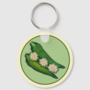 Porte-clés Pods Okra Veggie Veggie Gumbo Southern Food