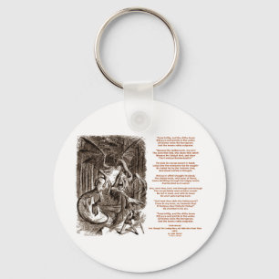 Porte-clés Poème de Jabberwocky par Lewis Carroll