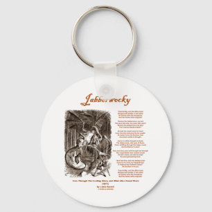 Porte-clés Poème Jabberwocky de Lewis Carroll (Adder noir)