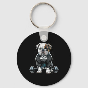 Porte-clés Poids Chien Fun Fitness Gym Bulldog