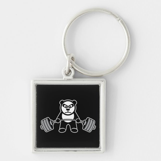 Porte-clés Poids Levant Panda Ours Anime Dessin - Entraînemen (Devant)