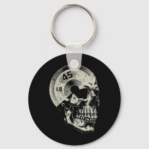 Porte-clés Poids Vintage Skull Tee Gym entraînement Poids