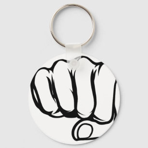Porte-clés Poing style de livre comique