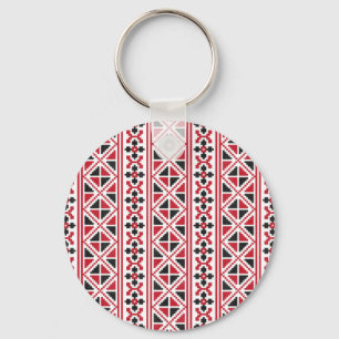 Porte-clés point de croisement motif