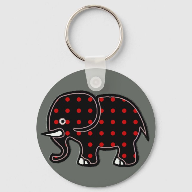 Porte-clés point éléphant (Recto)