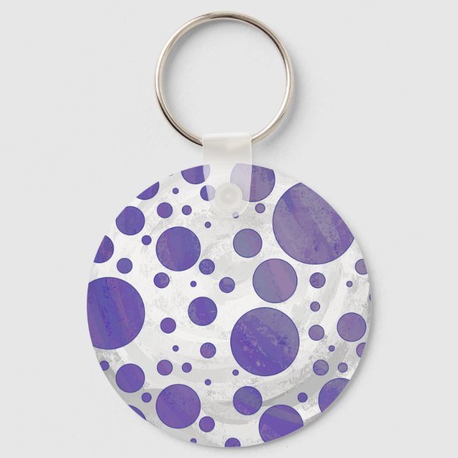 Porte-clés Pointe Polka Smear Blueberry (Recto)