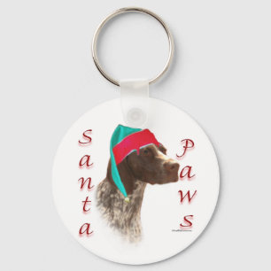 Porte-clés Pointeur court allemand Père Noël Paws