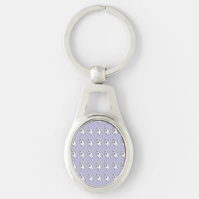 Porte-clés Pointeur lilas de doigt (Devant)