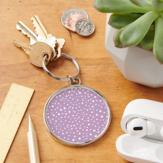 Porte-clés Points Dalmatiens Lilac, Points Dalmatiens, Pots D (Bureau)
