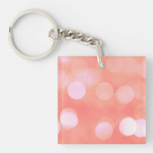 Porte-clés Points de lumière bokeh abstraits roses
