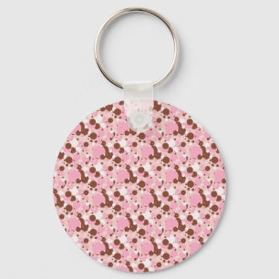 Porte-clés Points napolitains 01-Lt PORTE - CLÉ rose