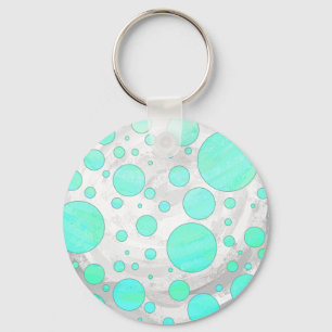Porte-clés Pois bleu Mint Ice Aqua