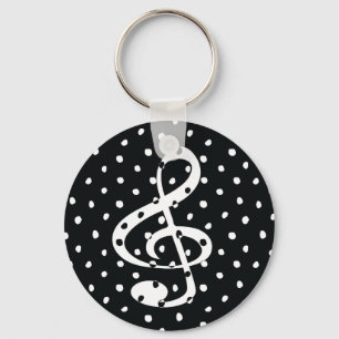 Porte-clés Pois élégants contemporains à clé trible
