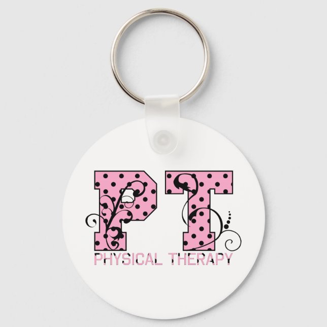 Porte-clés pois noirs et roses (Recto)