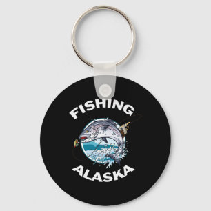 Porte-clés Poisson d'Alaska Saumon Sauvage d'Alaska Pêche Sou