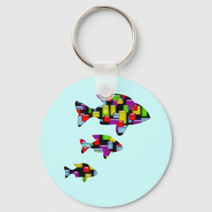 Porte-clés poisson de mosaïque