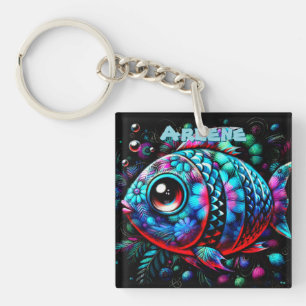 Porte-clés Poisson Nautique Personnalisé aux Grands Yeux Fant