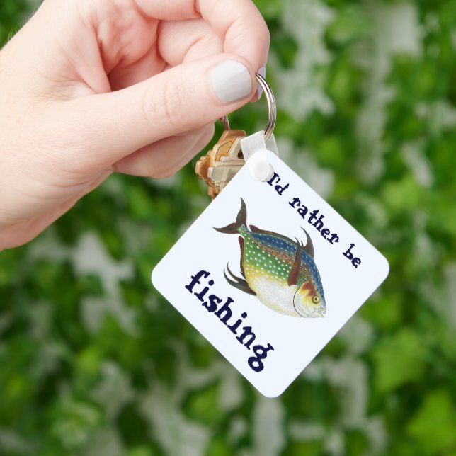 Porte-clés Poisson Opah tropical, animal aquatique marin Vint (main)