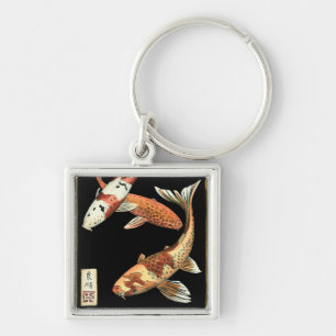 Porte-clés Poisson rouge de Koi de deux Japonais sur