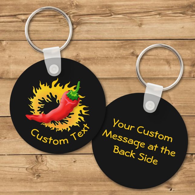 Porte-clés Poivre avec Porte - clé flamme (Créateur téléchargé)