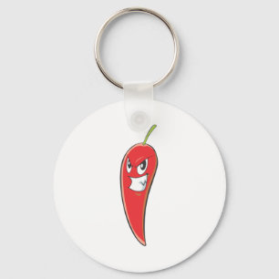Porte-clés Poivre de piment rouge chaud et épicé