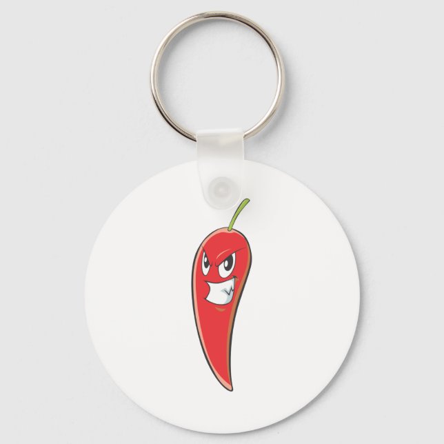 Porte-clés Poivron rouge chaud et épicé (Recto)