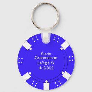 Porte-clés Poker Chip Casino Mariage à thème Faveur