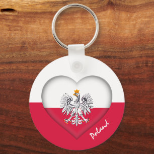 Porte-clés Poland & Heart, Polish Flag fashion / sports