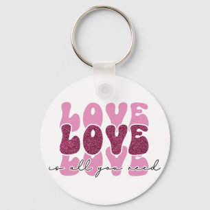 Porte-clés Police "Amour" Bubble Font Empilée