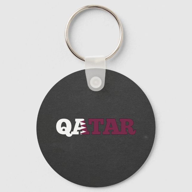 Porte-clés Police du drapeau du Qatar (Recto)