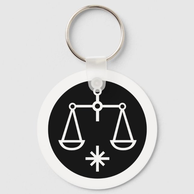Porte-clés Police Zodiac : LIBRA + vos couleurs et idées (Recto)