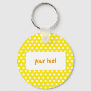 Porte-clés Polkadot jaune