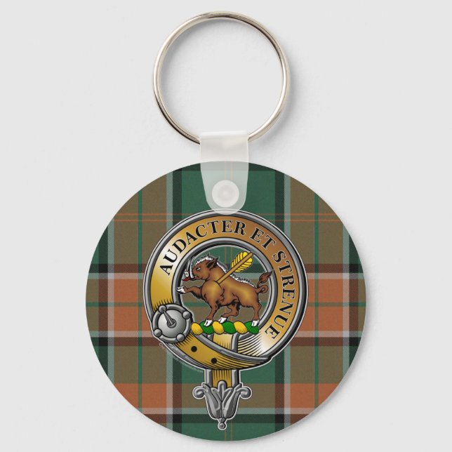 Porte-clés Pollock Tartan & Badge (Recto)