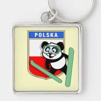 Porte-clés Pologne Saut à ski Panda