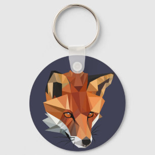Porte-clés Polygon moderne Fox personnalisé