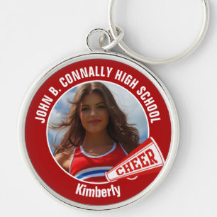 Porte-clés Pom-pom girl Rouge Photo High School Spirit