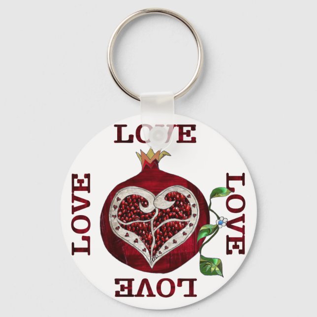 Porte-clés Pomegranate Heart LOVE Valentine (Recto)