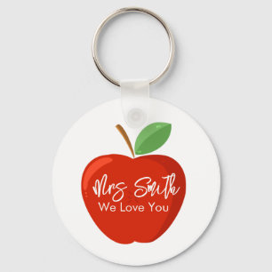 Porte-clés Pomme Rouge Enseignant, Cadeau de Remer