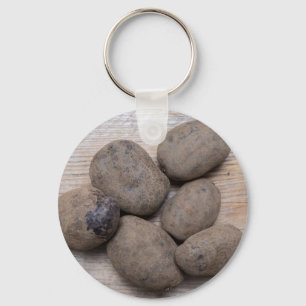 Porte-clés Pommes de terre sur bois rustique Concept